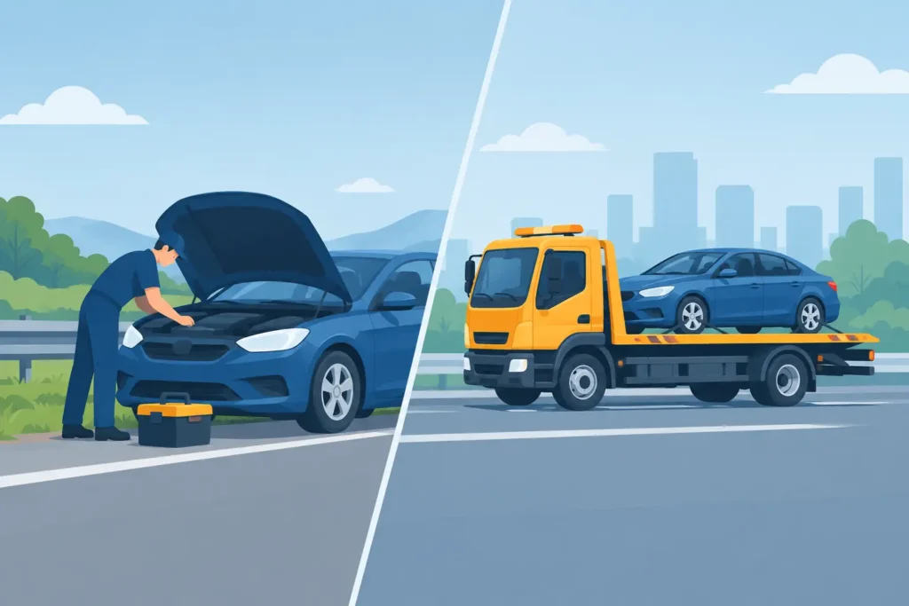 Roadside Repair Versus Vehicle Transport